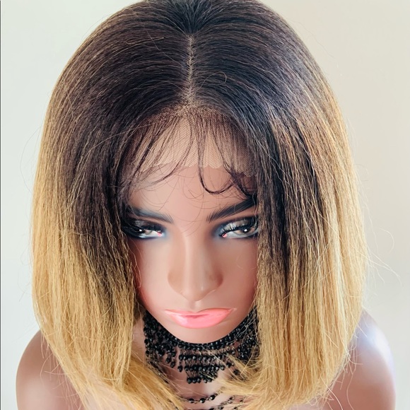 Very Pretty Ombre Golden Premium Fiber 4x4 Lace Front Wig - Picture 2 of 8